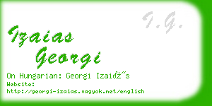 izaias georgi business card